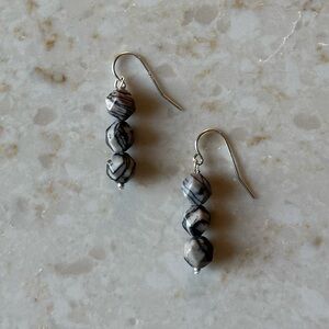 NWOT Sundance Misty Rainfall Earrings, Picasso Jasper, Sterling Silver
